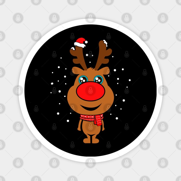 Funny Reindeer Christmas Sweatshirt Magnet by KsuAnn